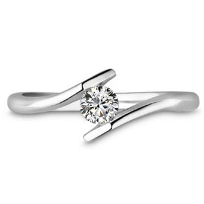 简单钻戒槽镶2017JDZJCX0001