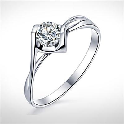简单钻戒槽镶2017JDZJCX0002