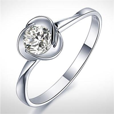 简单钻戒槽镶2017JDZJCX0003
