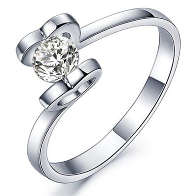 简单钻戒槽镶2017JDZJCX0007