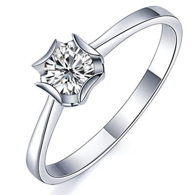 简单钻戒槽镶2017JDZJCX0009