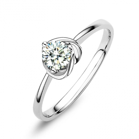 简单钻戒槽镶2017JDZJCX0013