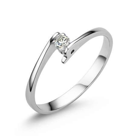 简单钻戒槽镶2017JDZJCX0014