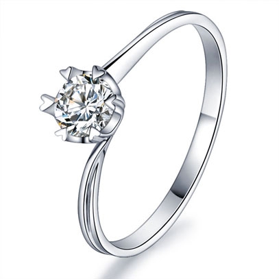 简单钻戒六爪2017JDZJLZ0008