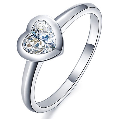 简单钻戒槽镶2017JDZJCX0016